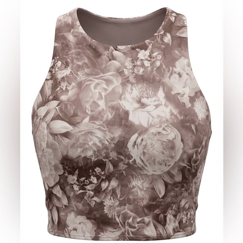 ATHLETA NEW WOMENS STRETCH SPIRTS BRA/TOP BROWN PATTERN SIZE 5